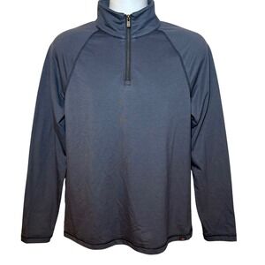 Faherty Movement 1/4 Zip Pullover Mens Medium Blue Gray Long Sleeve Performance